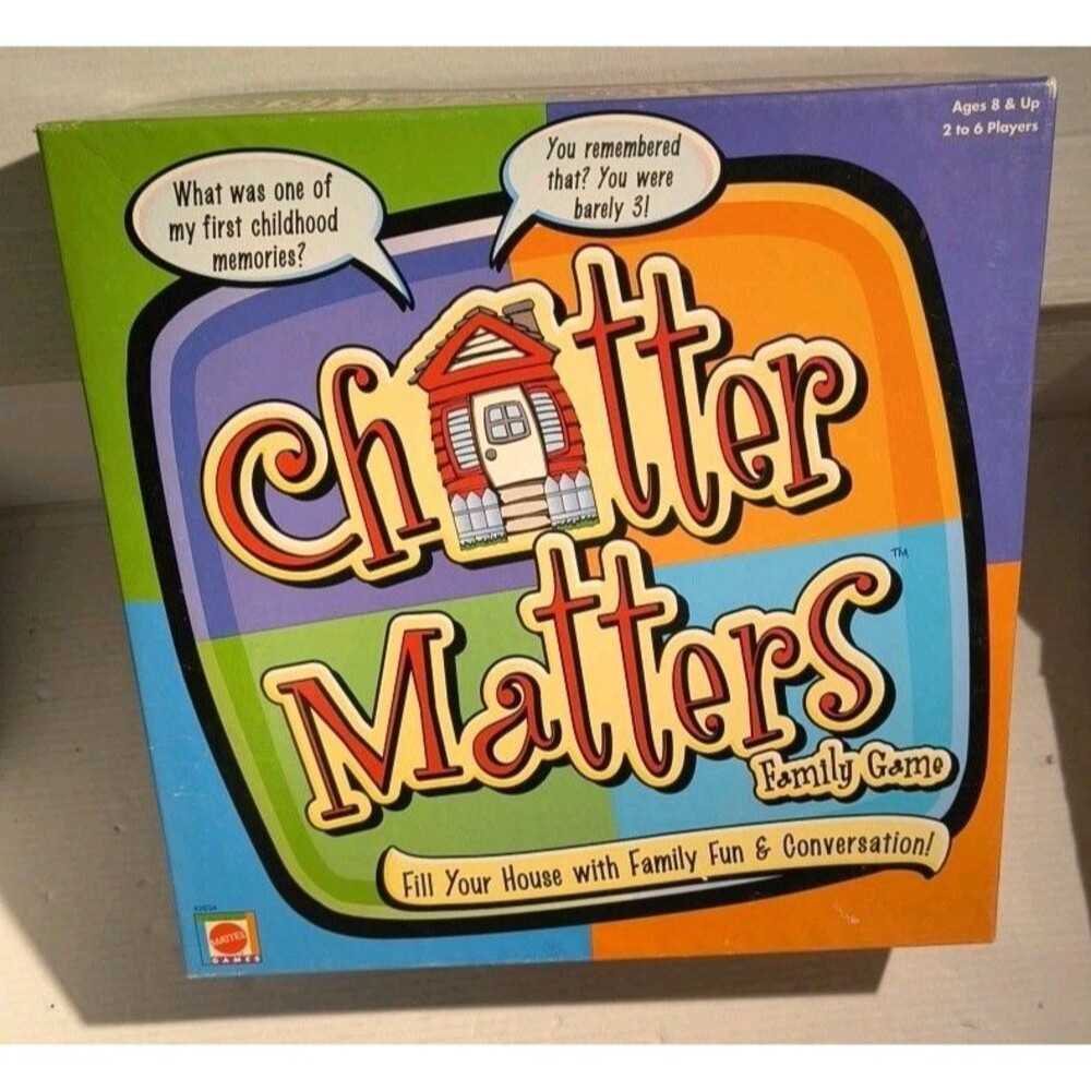 Mattel Chatter Matters Vintage Family Board Game - Conversation - 100% Complete